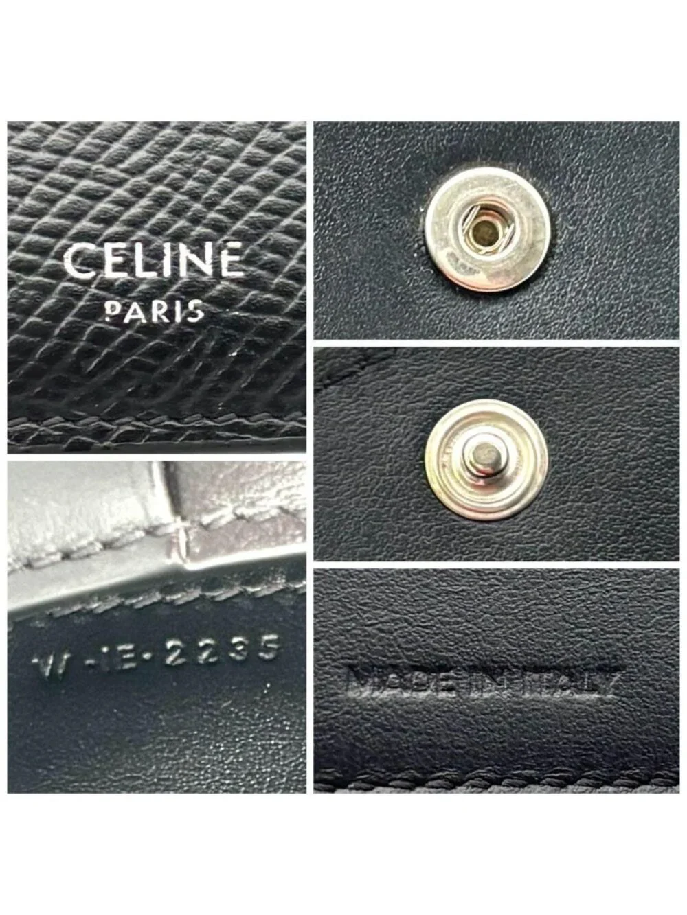 Celine Bifold Wallet Leather Black